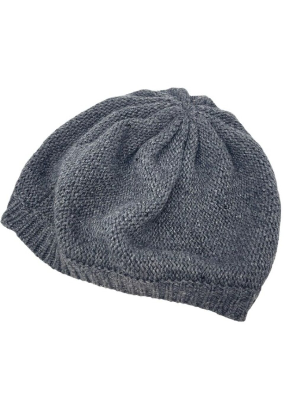 Banana Republic Gray Knit Sequin Beret Beanie Wool Cashmere Blend Winter Hat OS